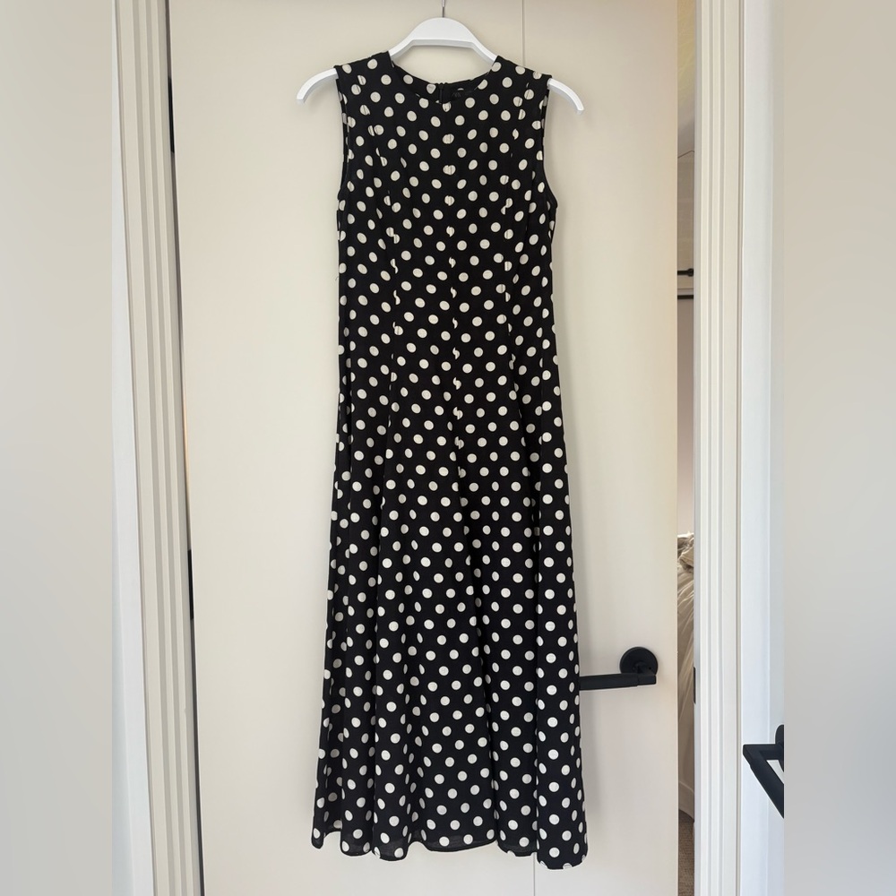 Zara Black and White Polka Dot Maxi Dress